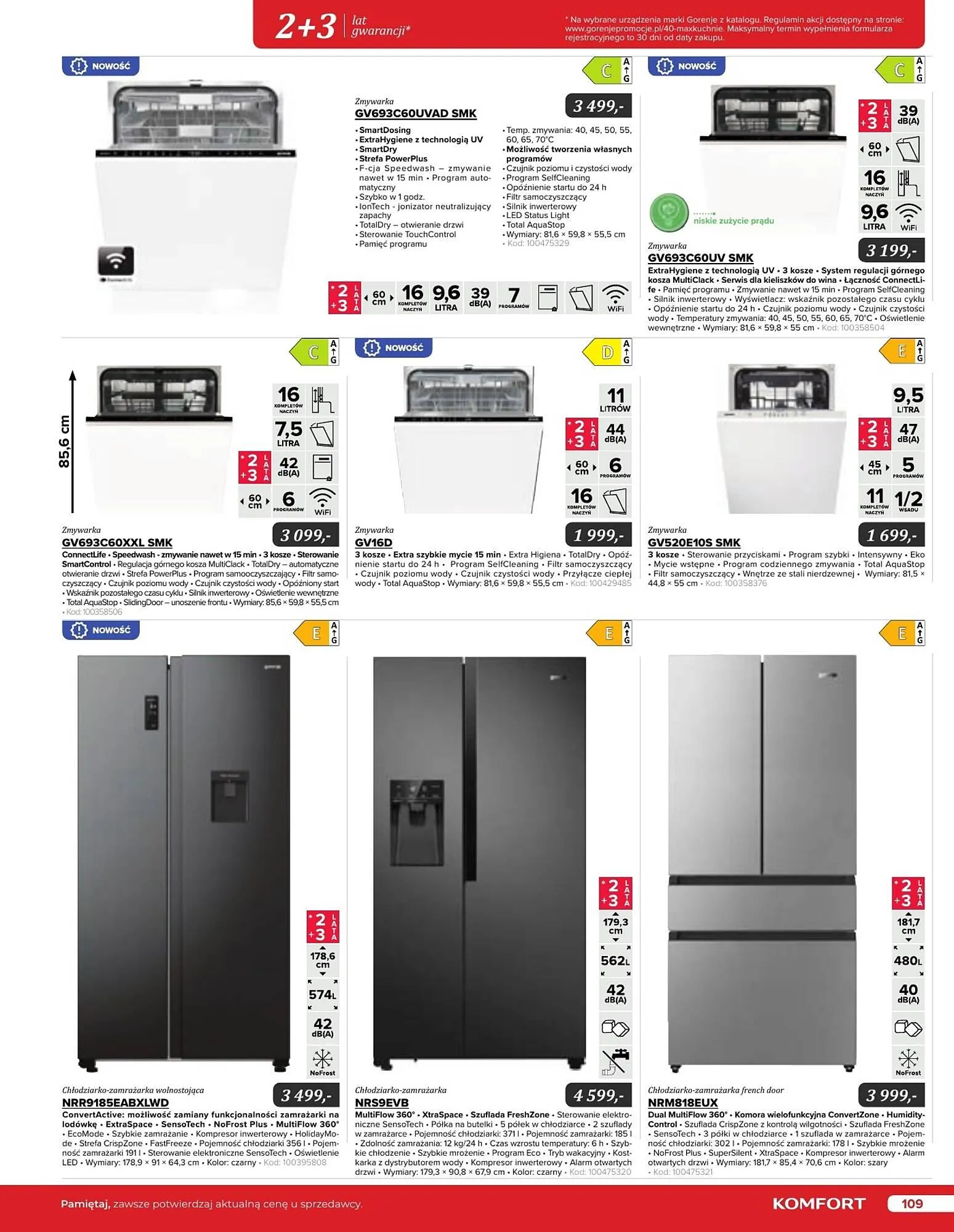 Gazetka Komfort gazetka od 11 września do 31 grudnia 2024 - Strona 109