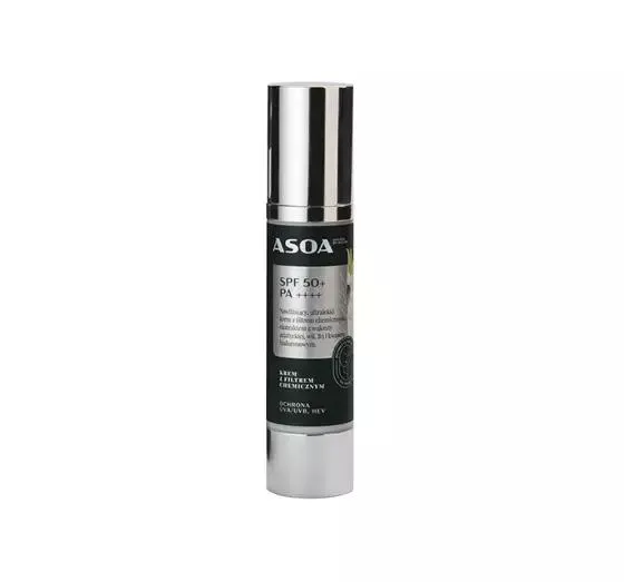ASOA KREM Z FILTREM CHEMICZNYM SPF 50+ PA++++ 50ML