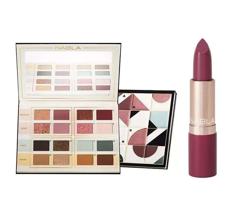 NABLA READ MY MIND PALETA CIENI DO POWIEK + POMADKA DO UST GLAM TOUCH LIPSTICK