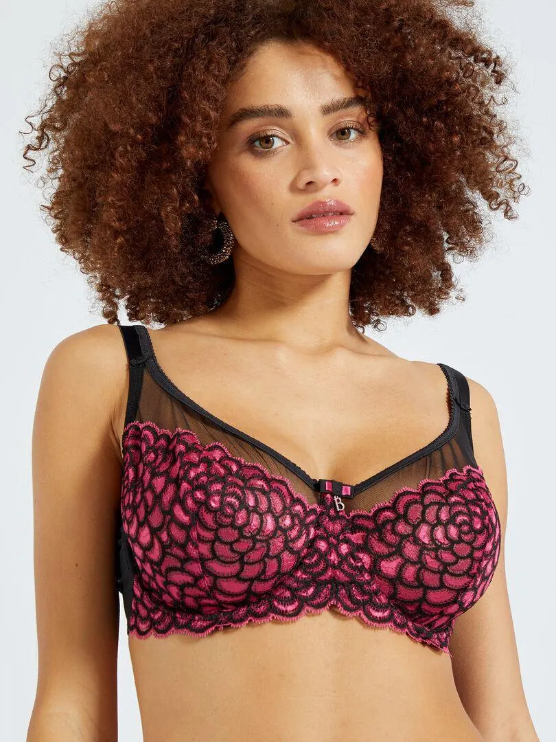 Soutien-gorge 'Bestform' - noir/rose
