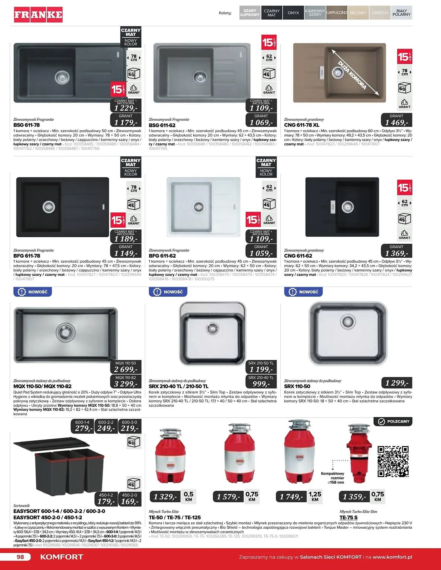 Gazetka Komfort gazetka od 11 września do 31 grudnia 2024 - Strona 98