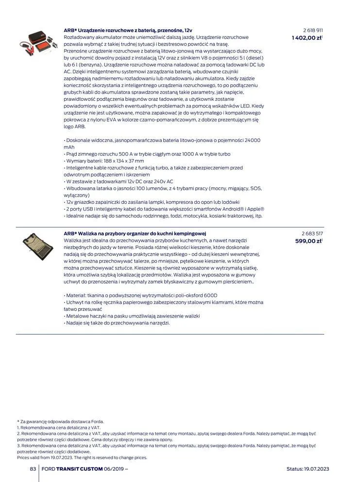 Gazetka NOWY FORD TRANSIT CUSTOM od 16 kwietnia do 16 kwietnia 2025 - Strona 83