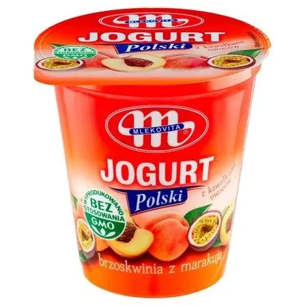 MLEKOVITA JOGURT POLSKI BRZOSKWINIA Z MARAKUJĄ 150 G 0.15 kg