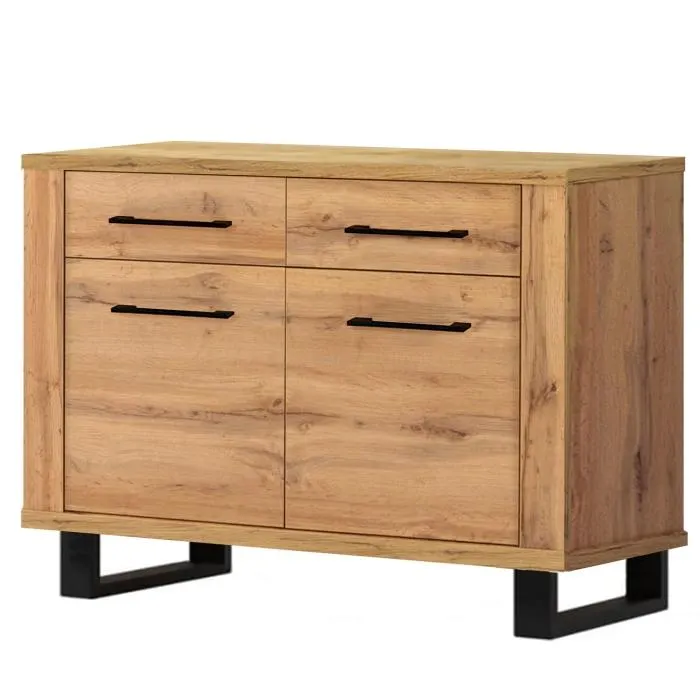 Industrialna komoda dwudrzwiowa dąb wotan 110cm LOFT