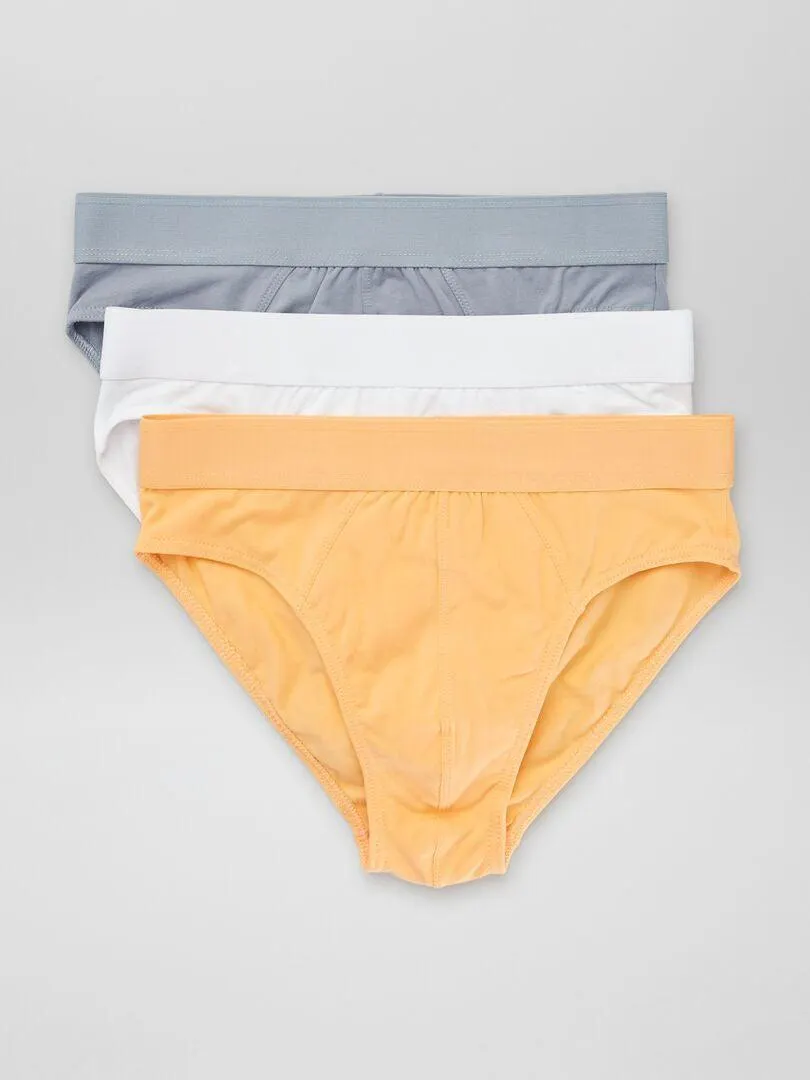 Lot de 3 slips unis - ORANGE