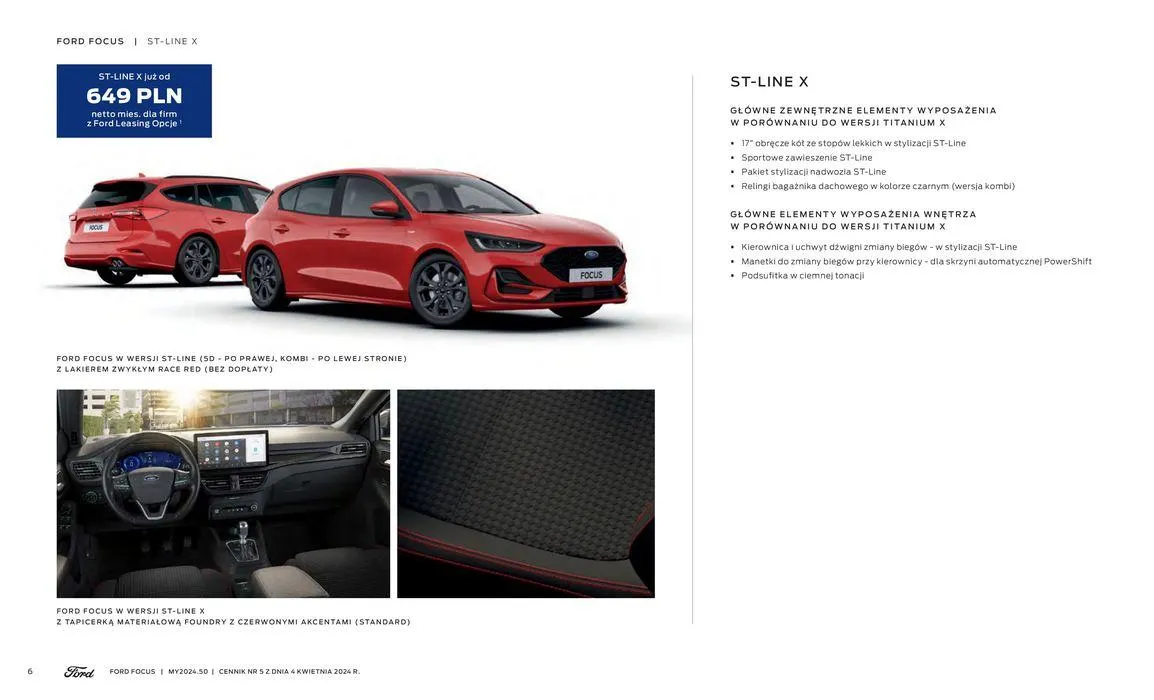 Gazetka FORD FOCUS od 16 kwietnia do 16 kwietnia 2025 - Strona 6