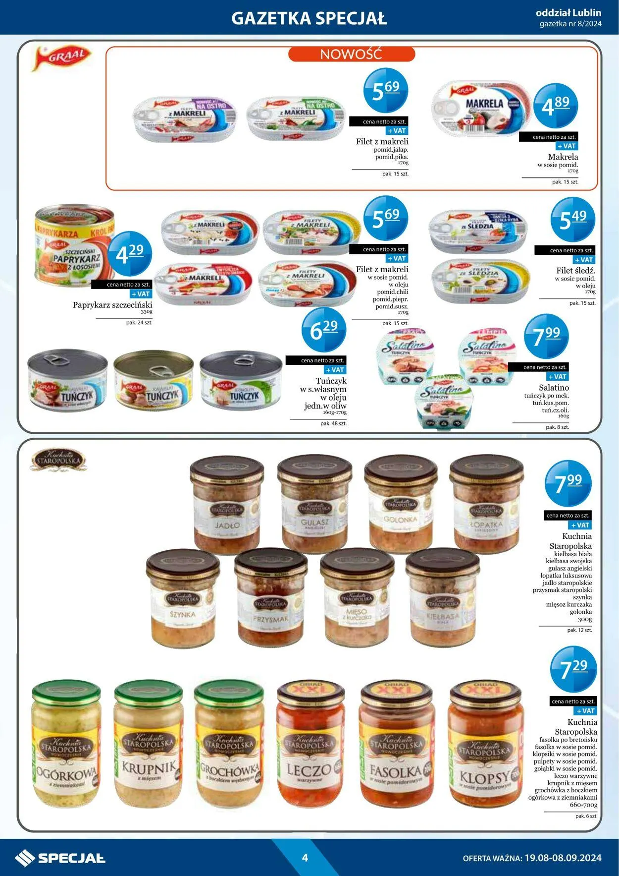 Gazetka Specjał od 19 sierpnia do 8 września 2024 - Strona 4