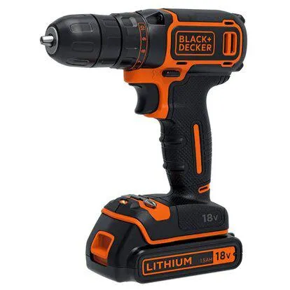 Black+Decker Wiertarko-wkrętarka akumulatorowa 18 V 1,5Ah