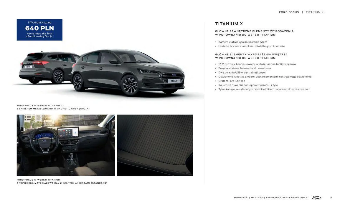 Gazetka FORD FOCUS od 16 kwietnia do 16 kwietnia 2025 - Strona 5