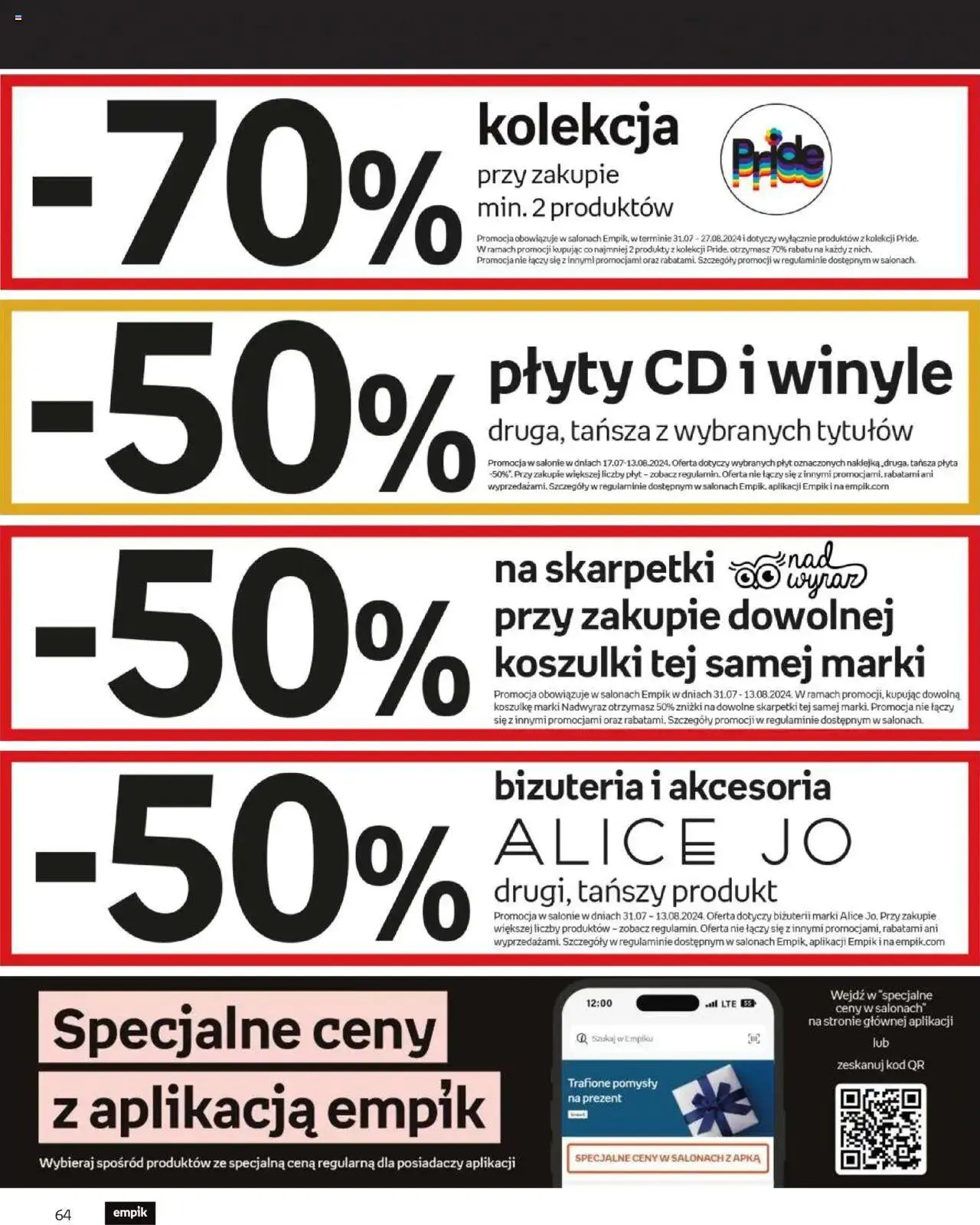 Gazetka Empik Gazetka od 31 lipca do 13 sierpnia 2024 - Strona 64