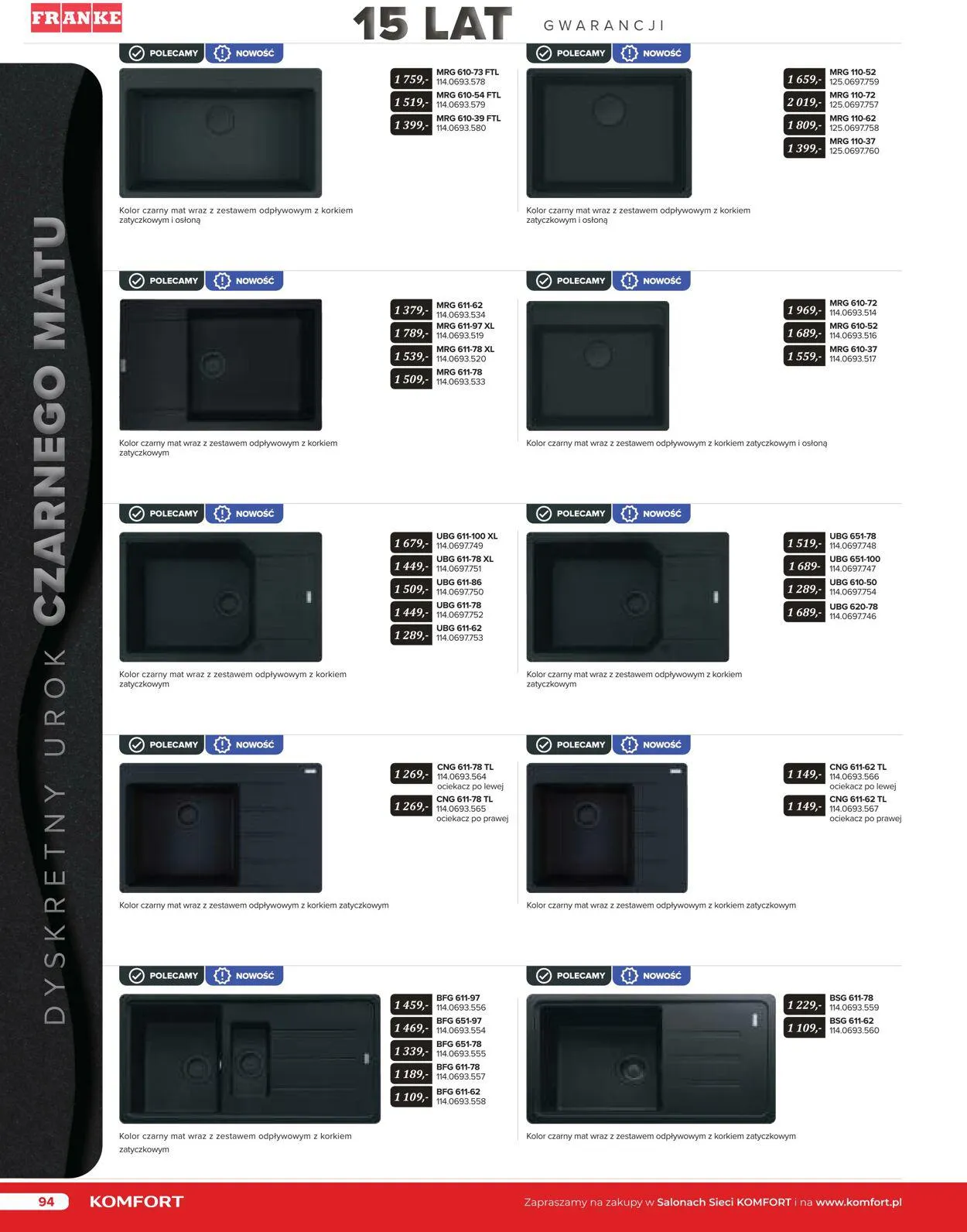 Gazetka Komfort Aktualna gazetka od 25 października do 31 stycznia 2024 - Strona 93