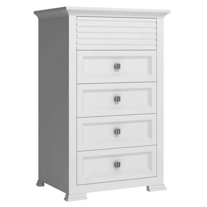 Klasyczna komoda z szufladami biały mat 70cm EMPERIO