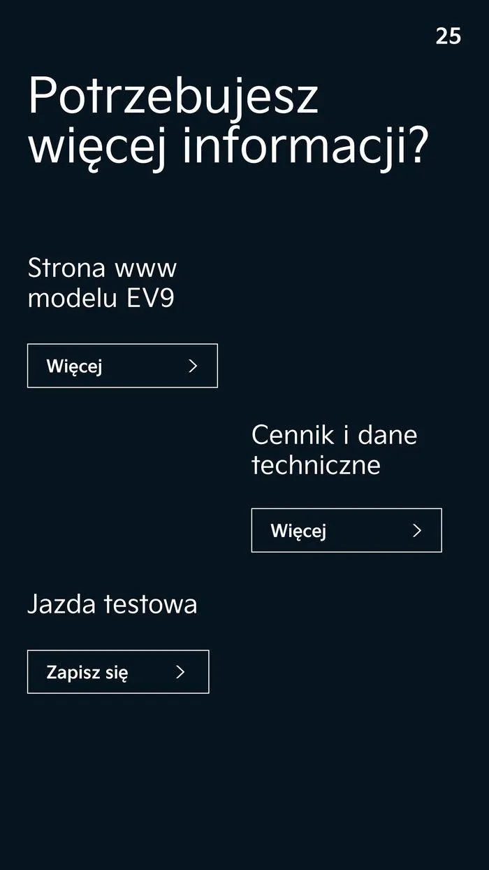 Gazetka Elektryczna Kia EV9 od 9 lipca do 31 grudnia 2024 - Strona 25