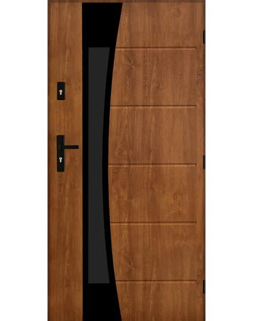 Drzwi zewnętrzne Diuna złoty dąb 90 cm prawe kpl PANTOR