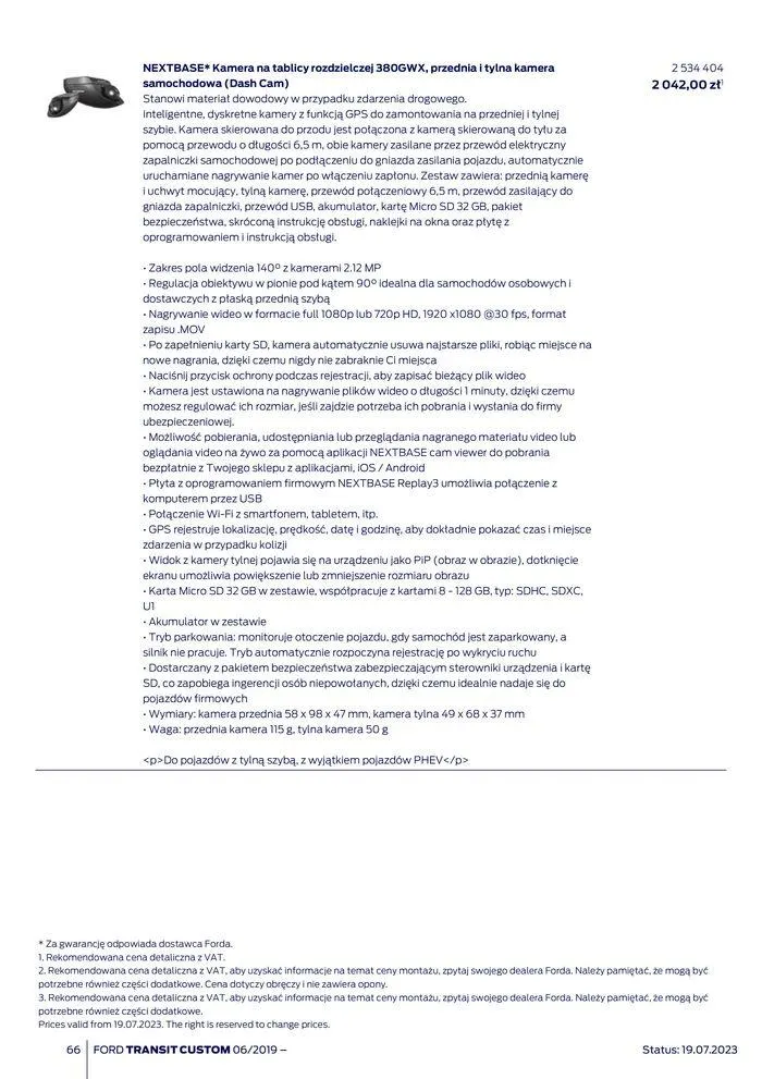 Gazetka NOWY FORD TRANSIT CUSTOM od 16 kwietnia do 16 kwietnia 2025 - Strona 66