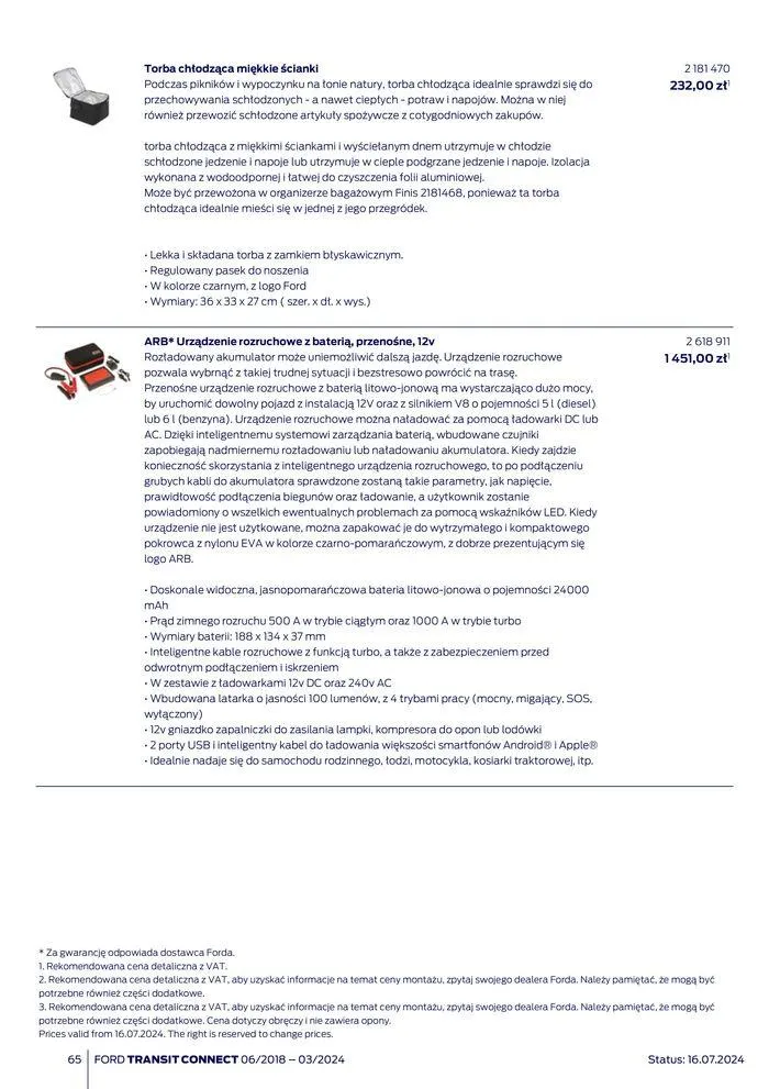 Gazetka FORD TRANSIT CONNECT od 3 sierpnia do 3 sierpnia 2025 - Strona 65
