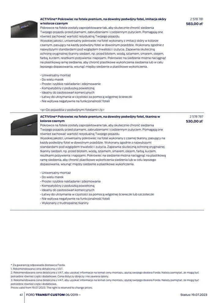 Gazetka NOWY FORD TRANSIT CUSTOM od 16 kwietnia do 16 kwietnia 2025 - Strona 41