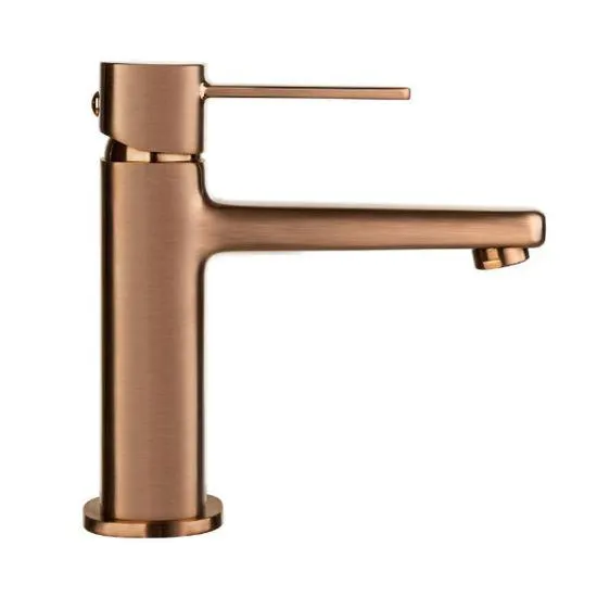 Bateria umywalkowa glamour miedź