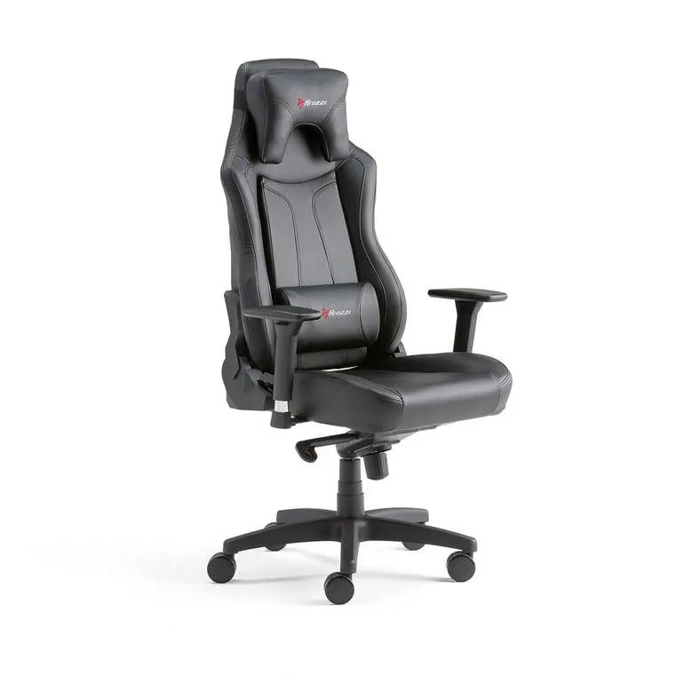 Ställbara arm-och nackstöd, svart, konstskinn