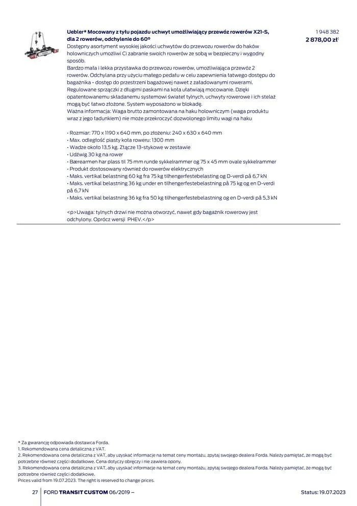 Gazetka NOWY FORD TRANSIT CUSTOM od 16 kwietnia do 16 kwietnia 2025 - Strona 27