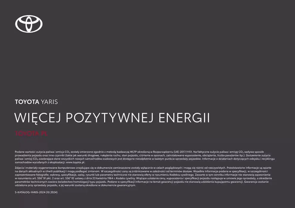 Gazetka Toyota Yaris 2024 od 6 listopada do 30 listopada 2025 - Strona 33