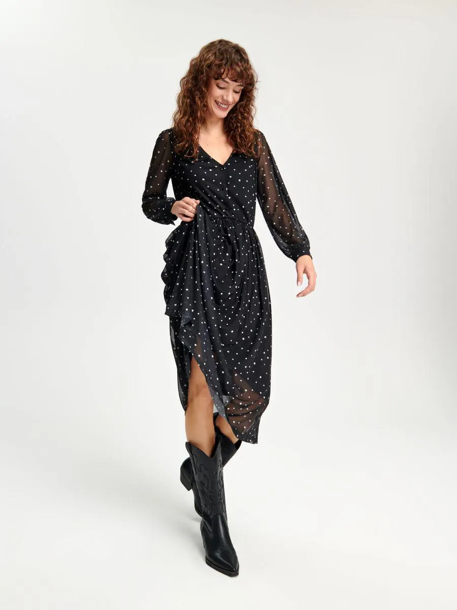 Sukienka midi w kropki