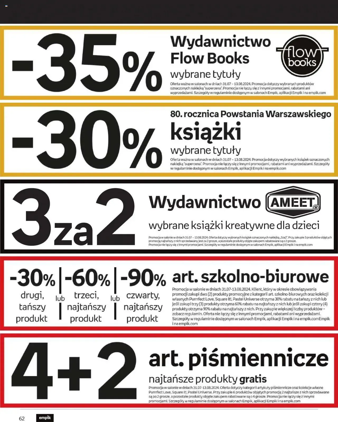 Gazetka Empik Gazetka od 31 lipca do 13 sierpnia 2024 - Strona 62