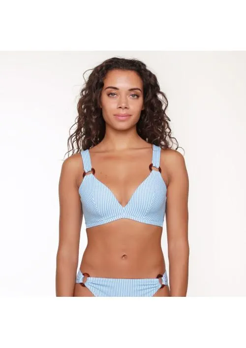 Biustonosz plażowy Blue Stripe TB w niebieskie paski