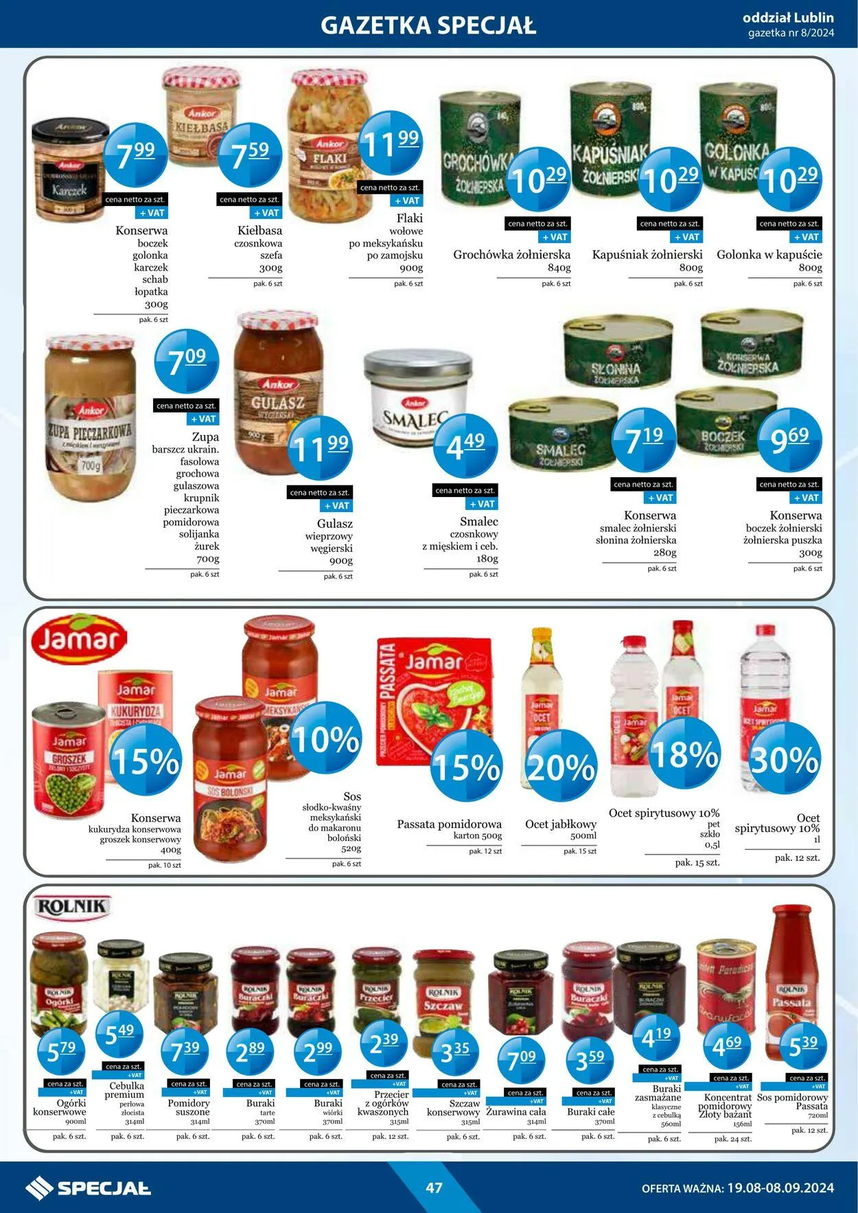 Gazetka Specjał od 19 sierpnia do 8 września 2024 - Strona 47