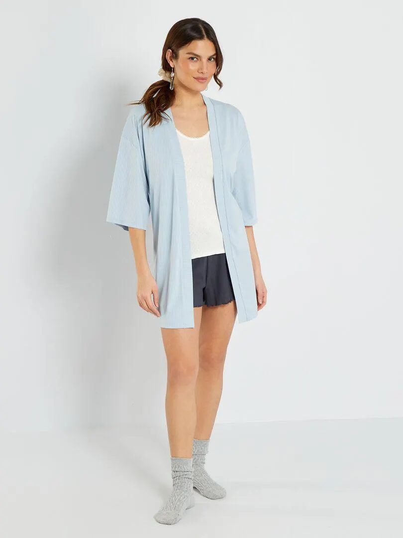 Peignoir léger uni - Bleu