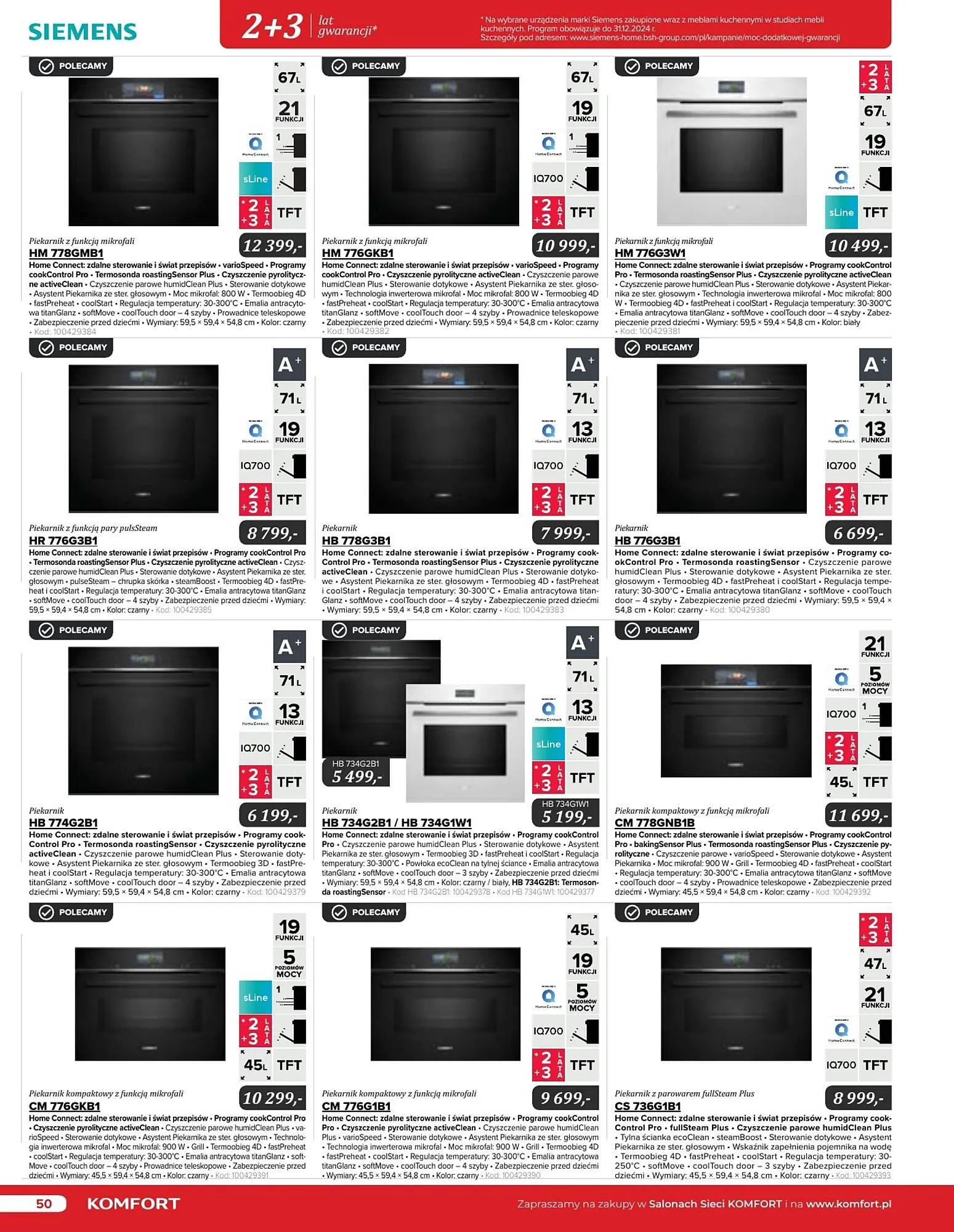 Gazetka Komfort gazetka od 11 września do 31 grudnia 2024 - Strona 50