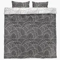 Komplet pościeli z perkalu PAULA 140x200 biały/szary