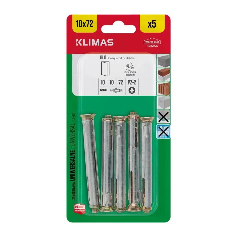 Łącznik do ościeżnic 5 szt. 10x72,5 mm