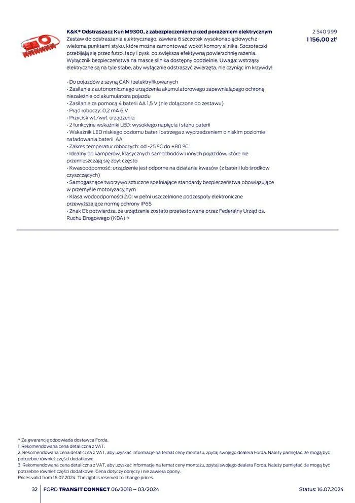 Gazetka FORD TRANSIT CONNECT od 3 sierpnia do 3 sierpnia 2025 - Strona 32