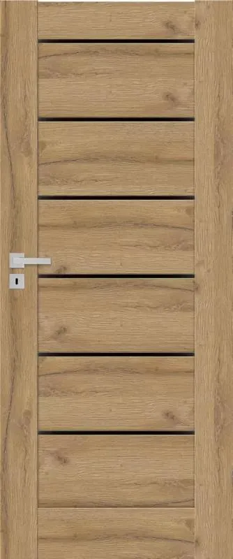 Drzwi pokojowe Toreno 80 prawe dąb grandson z czarnymi szybkami