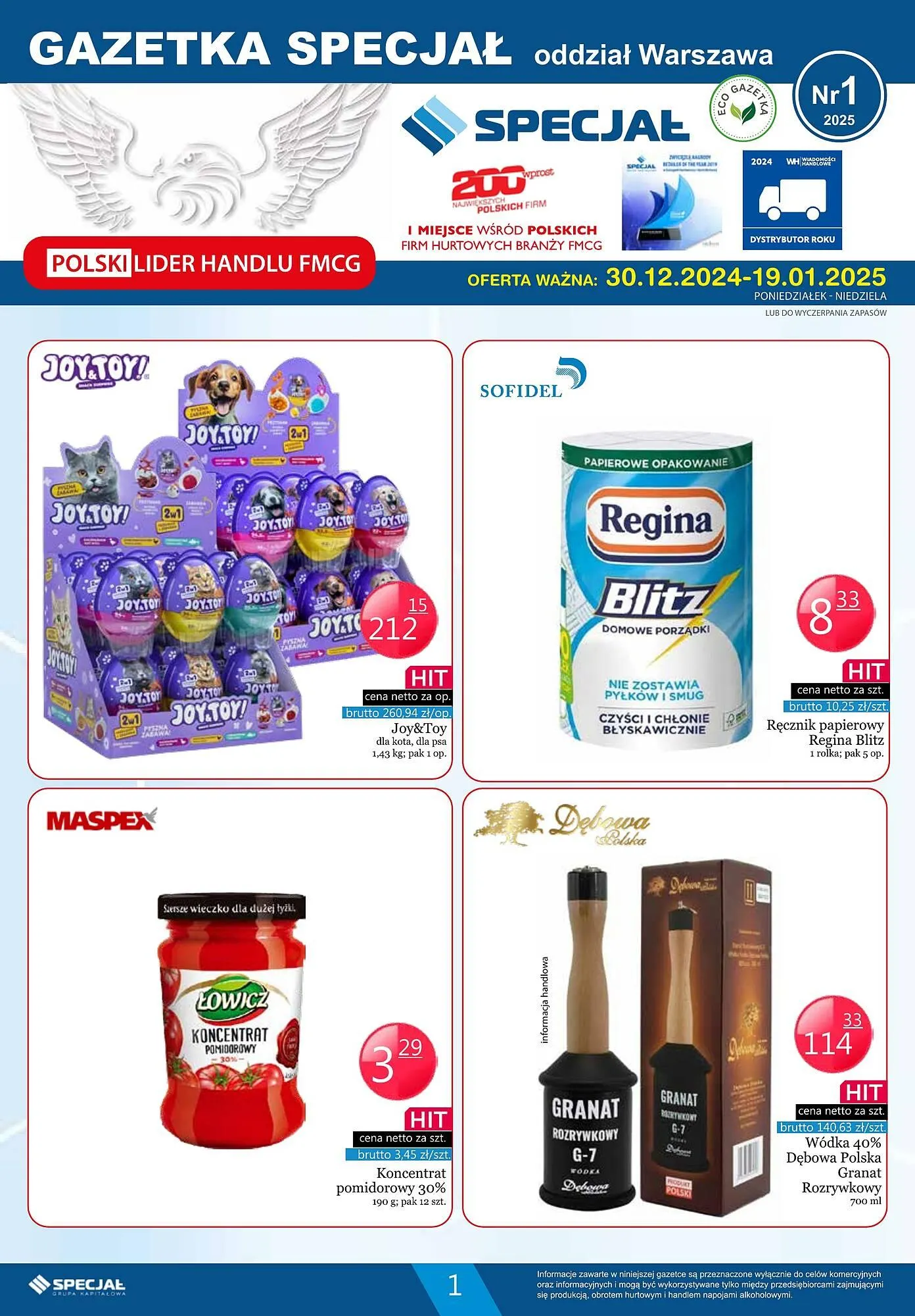 Gazetka Specjał gazetka od 30 grudnia do 19 stycznia 2025 - Strona 1