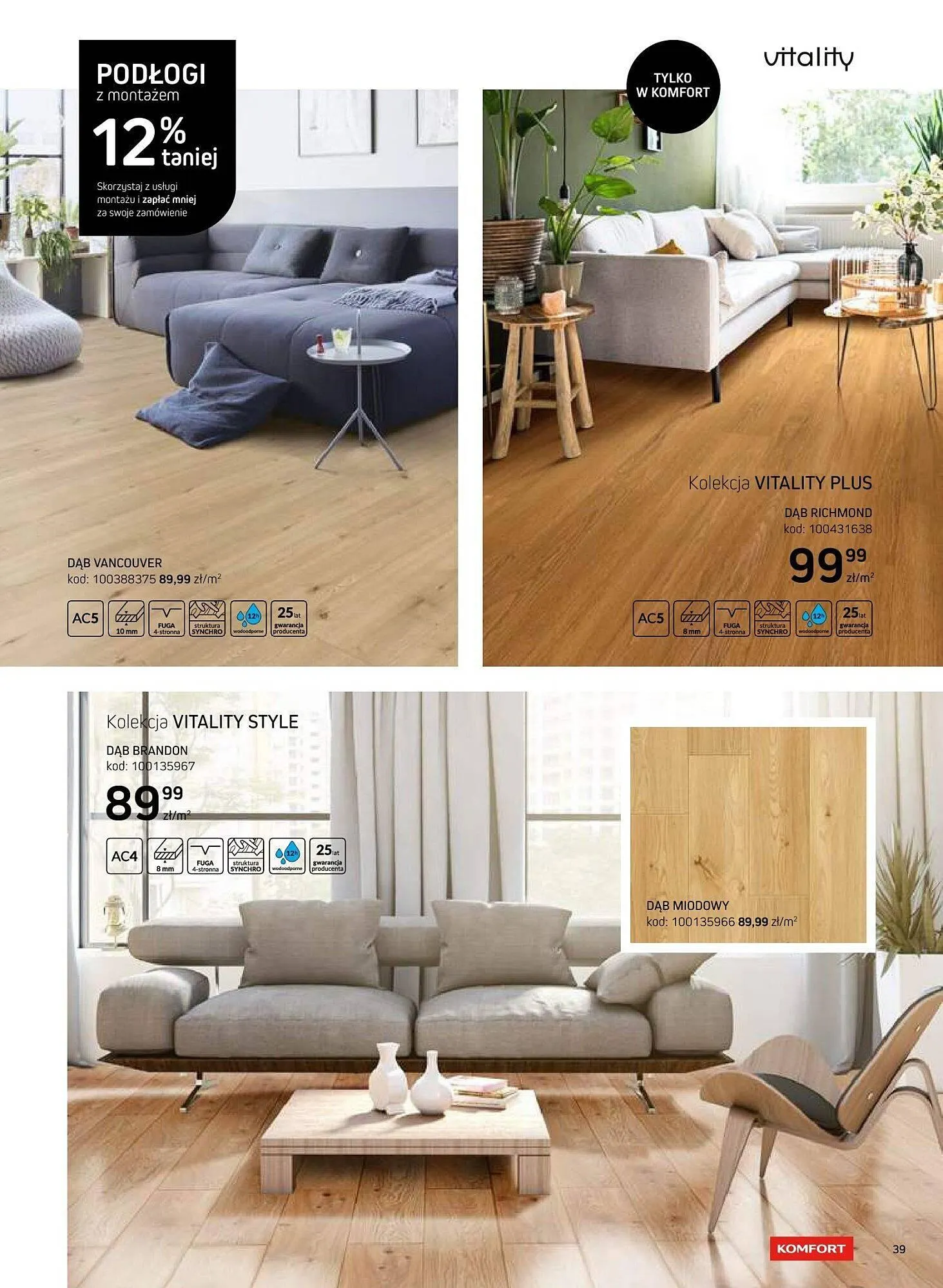 Gazetka Komfort gazetka od 16 sierpnia do 31 grudnia 2025 - Strona 39