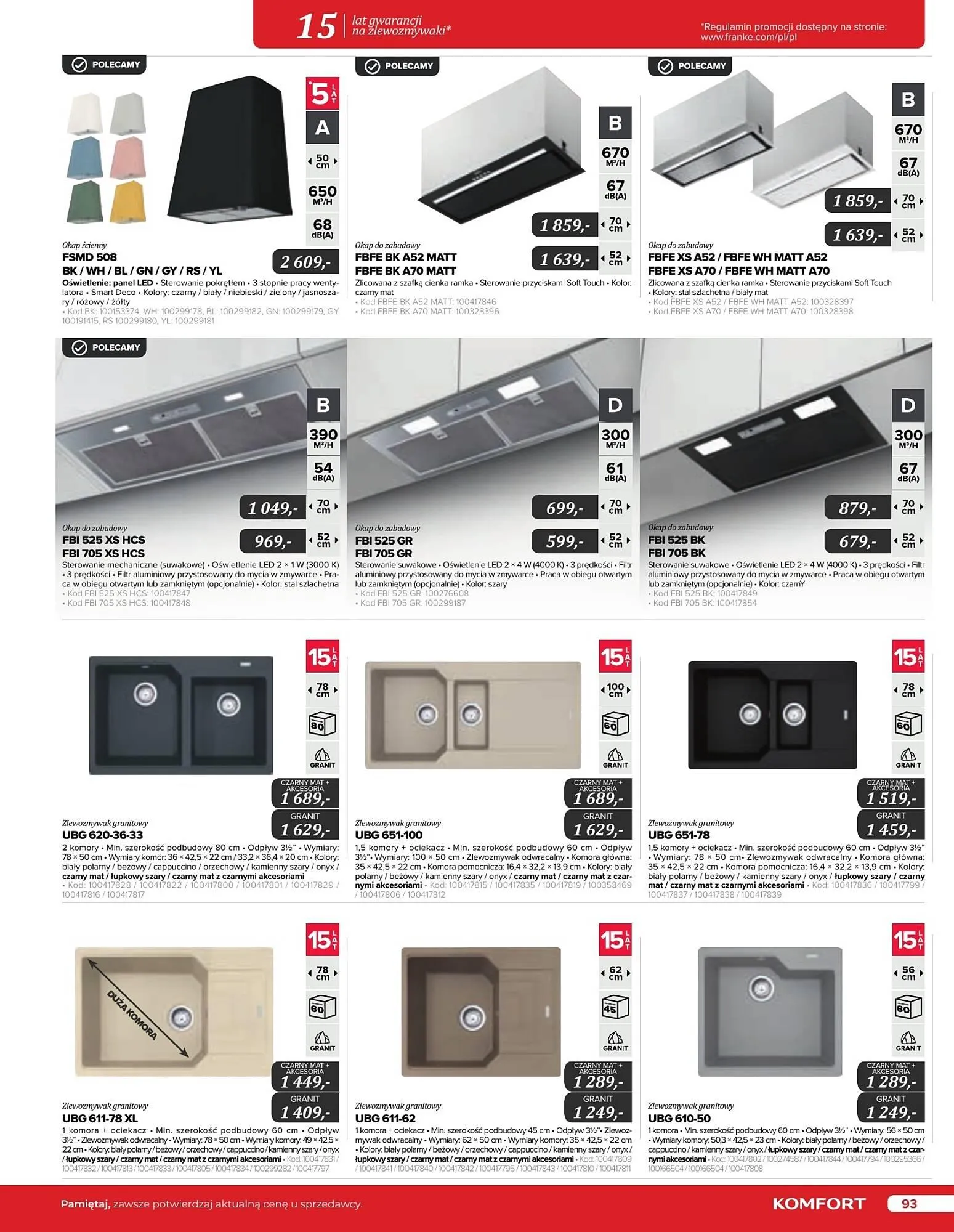 Gazetka Komfort gazetka od 11 września do 31 grudnia 2024 - Strona 93