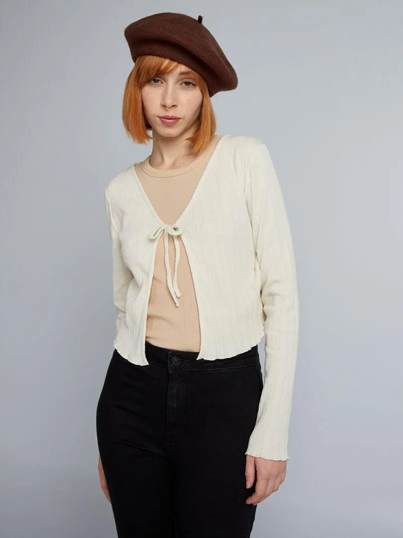 Top à nouer - Beige