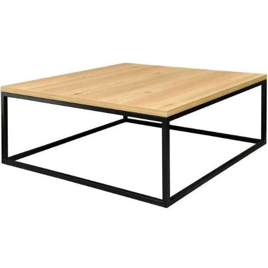 Ława Lennox 85x85x36 Naturalny/Metalowy