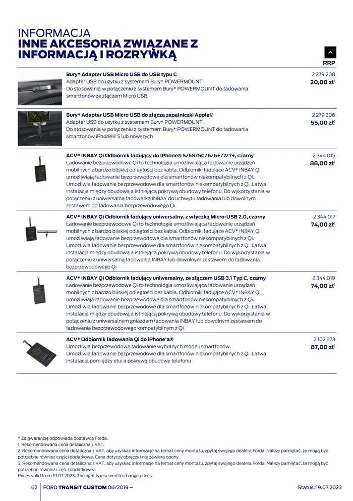 Gazetka NOWY FORD TRANSIT CUSTOM od 16 kwietnia do 16 kwietnia 2025 - Strona 62