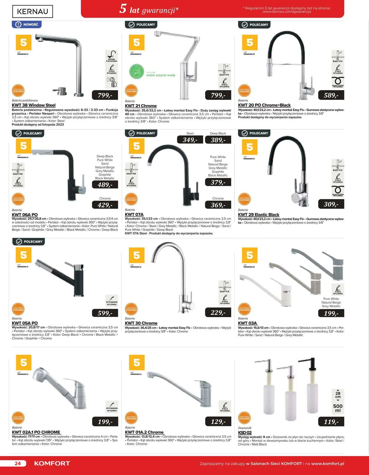 Gazetka Komfort Aktualna gazetka od 25 października do 31 stycznia 2024 - Strona 24