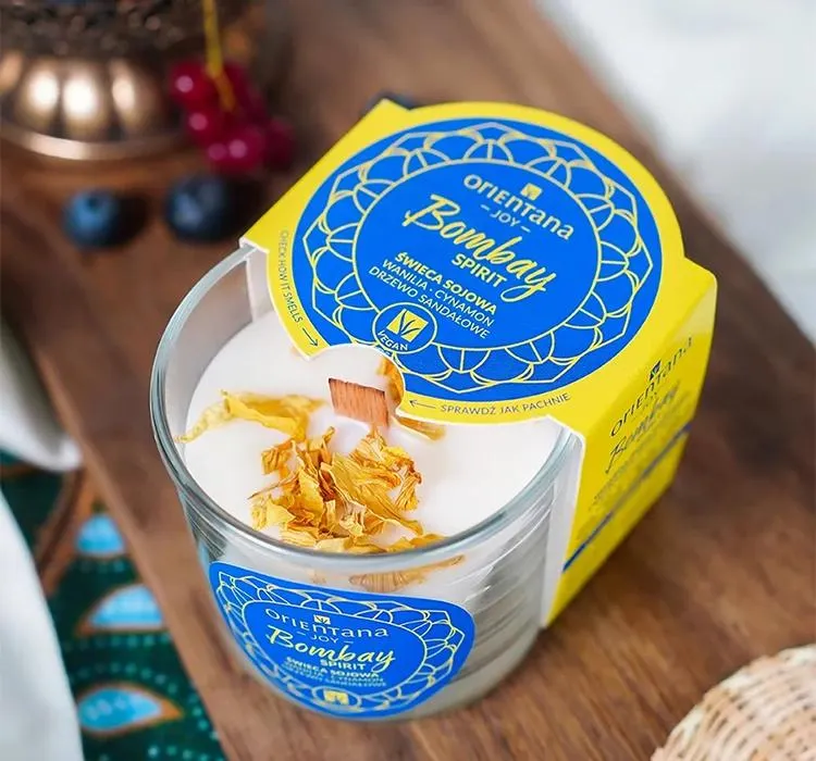 ORIENTANA JOY BOMBAY SPIRIT ŚWIECA SOJOWA 110G