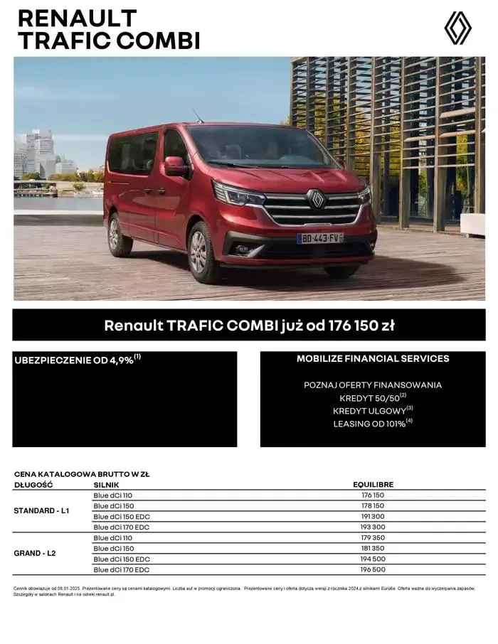 Gazetka Renault Trafic Combi od 9 stycznia do 9 stycznia 2026 - Strona 1