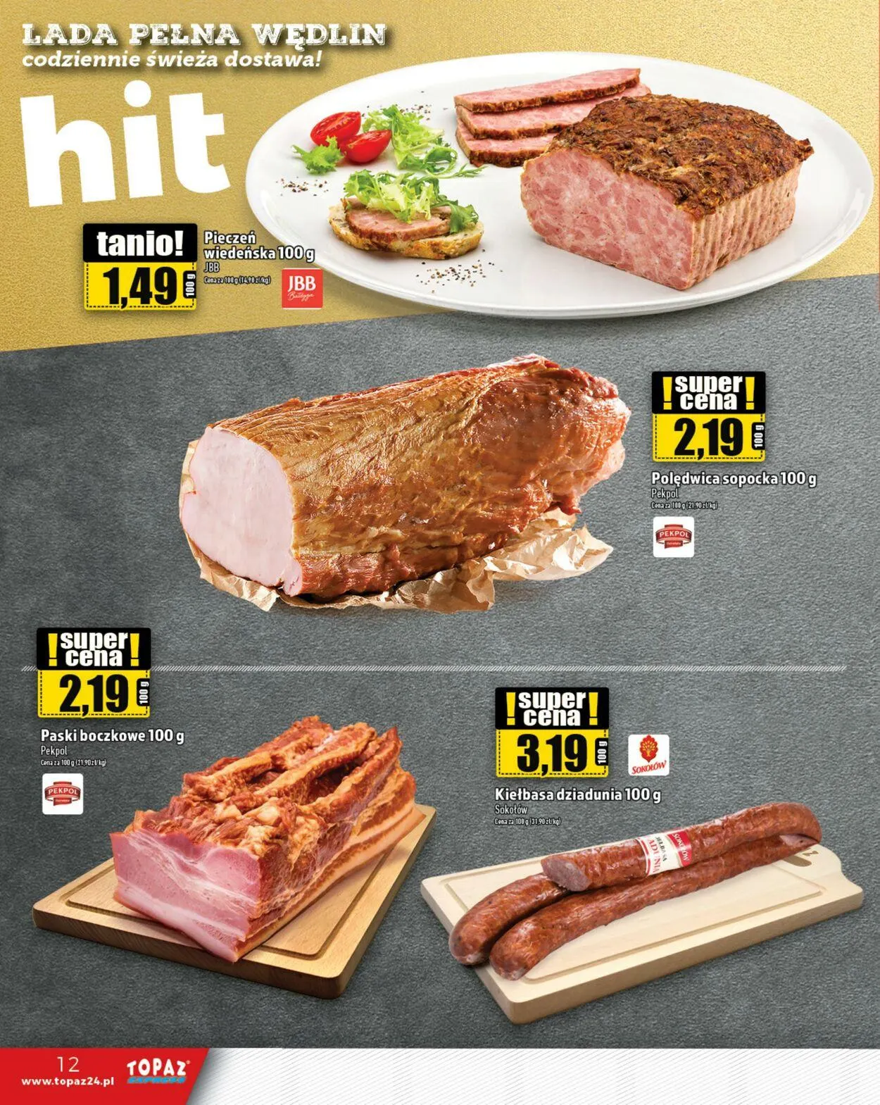 Gazetka Topaz Aktualna gazetka od 19 lutego do 5 marca 2025 - Strona 12
