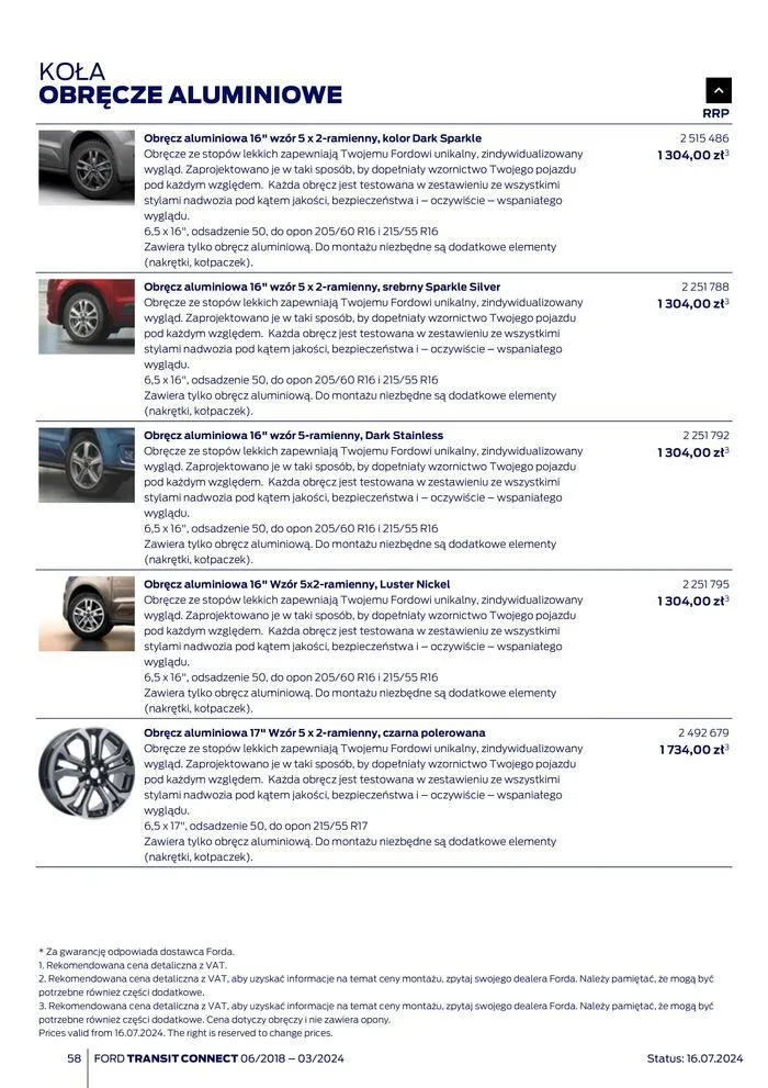Gazetka FORD TRANSIT CONNECT od 3 sierpnia do 3 sierpnia 2025 - Strona 58