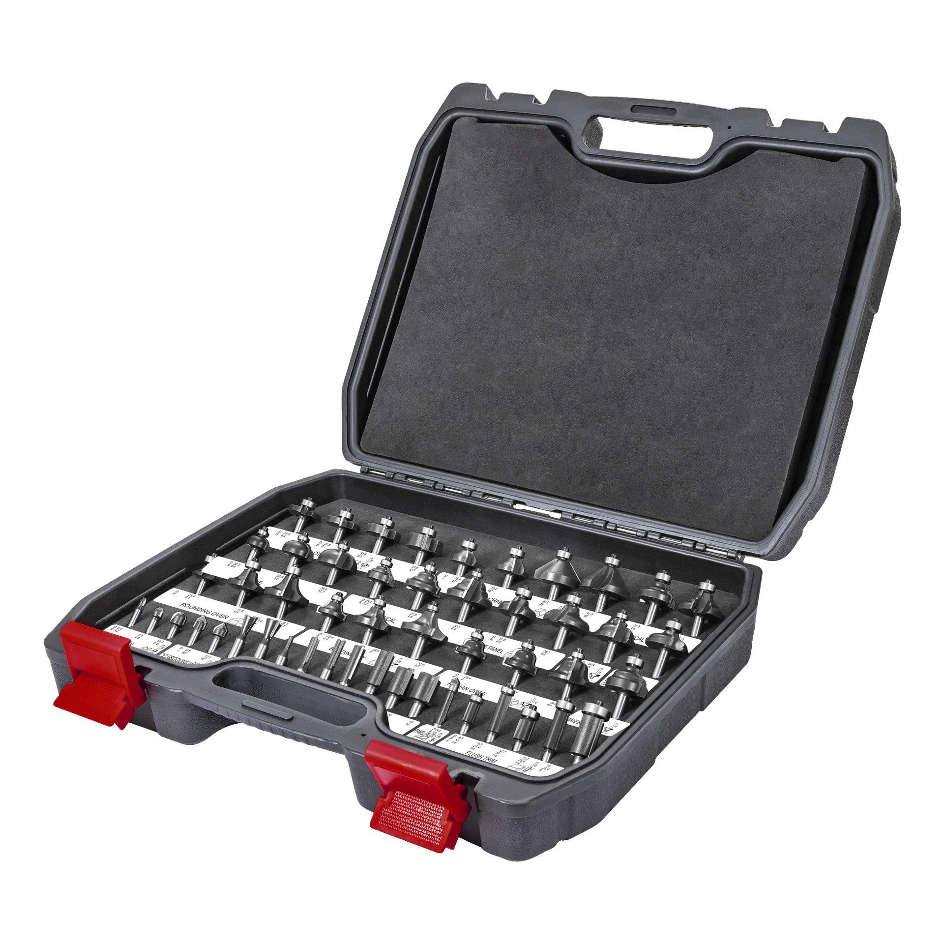 Fresestålsett 50 deler Ø6 / 6,35 / 8 mm