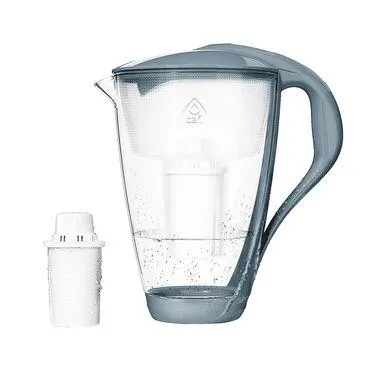 Dzbanek filtrujący szklany 2 L CRYSTAL, szary, Classic LED