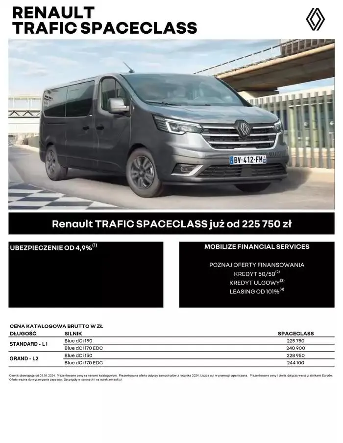 Gazetka Renault Trafic Spaceclass od 9 stycznia do 9 stycznia 2026 - Strona 1