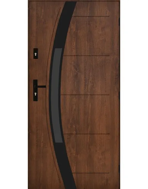 Drzwi zewnętrzne Amazonka orzech 90 prawe kpl PANTOR